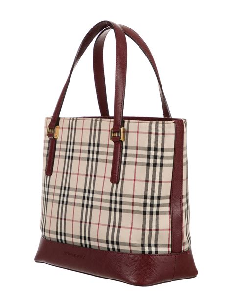 burberry check tote bag|burberry check and leather bag.